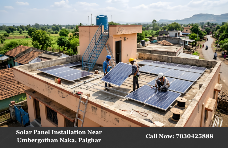 Solar Panel Installation Near Umbergothan Naka, Palghar